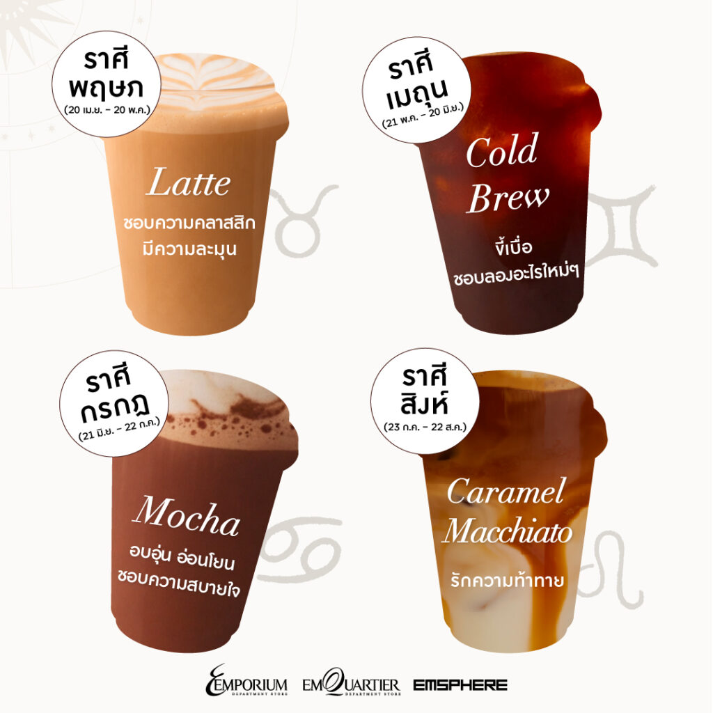 เช็กเลย กาแฟแก้วไหนเหมาะกับราศีคุณ กาแฟที่ใช่ของ 12 ราศี เกิดราศีนี้เหมาะกับกาแฟอะไร ?